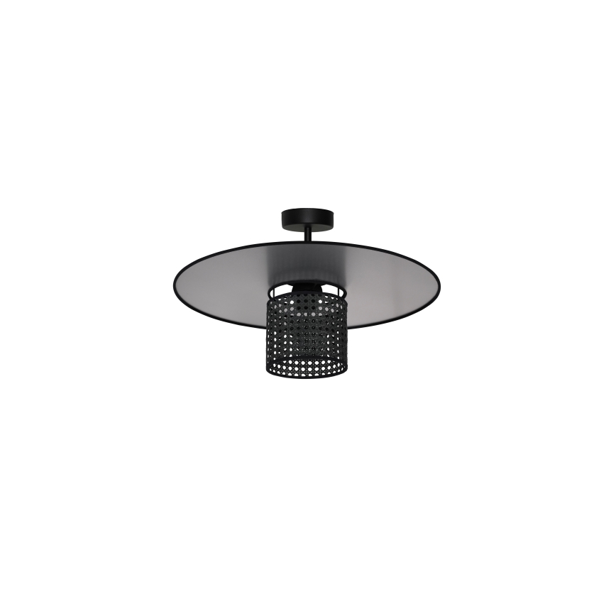 Duolla - Nadgradni luster TOKYO RATTAN 1xE27/15W/230V pr. 50 cm crna/srebrna