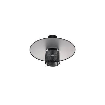 Duolla - Nadgradni luster TOKYO RATTAN 1xE27/15W/230V pr. 50 cm crna/srebrna
