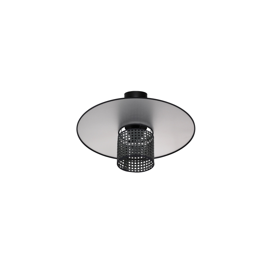 Duolla - Nadgradni luster TOKYO RATTAN 1xE27/15W/230V pr. 50 cm crna/srebrna