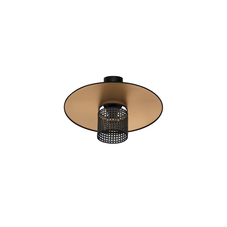 Duolla - Nadgradni luster TOKYO RATTAN 1xE27/15W/230V pr. 50 cm zlatna/crna