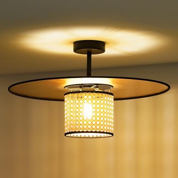 Duolla - Nadgradni luster TOKYO RATTAN 1xE27/15W/230V pr. 50 cm zlatna/ratan
