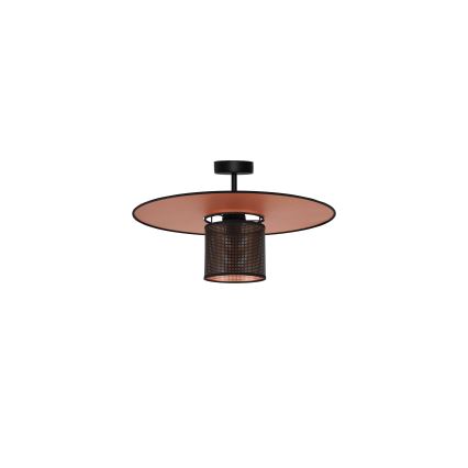 Duolla - Nadgradni luster TOKYO SHINY 1xE27/15W/230V pr. 50 cm crna/bakrena