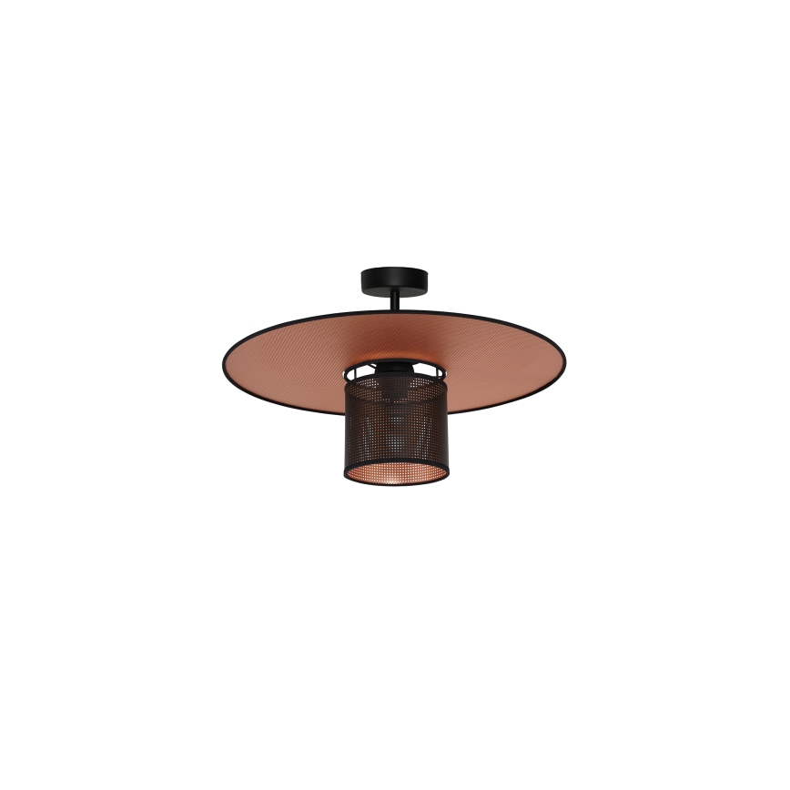 Duolla - Nadgradni luster TOKYO SHINY 1xE27/15W/230V pr. 50 cm crna/bakrena
