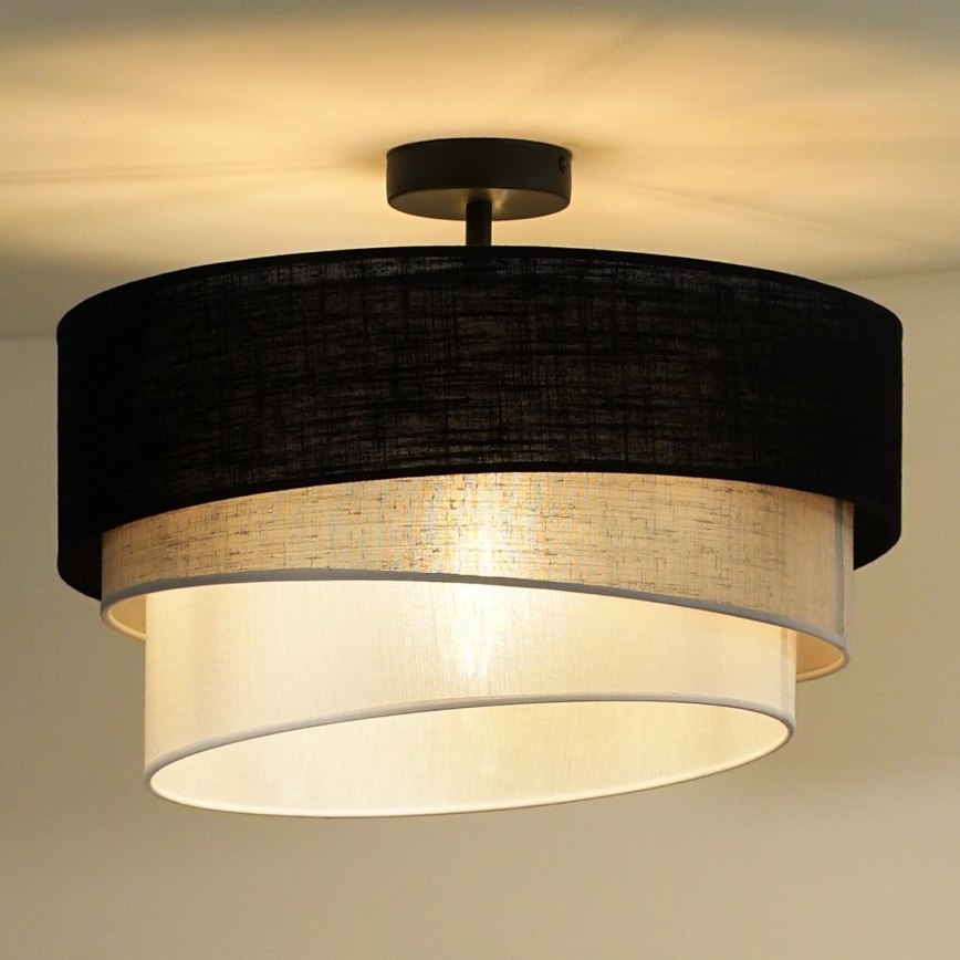 Duolla - Nadgradni luster TRIO 1xE27/15W/230V pr. 45 cm crna/siva/bijela