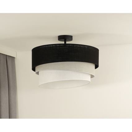 Duolla - Nadgradni luster TRIO 1xE27/15W/230V pr. 45 cm crna/siva/bijela