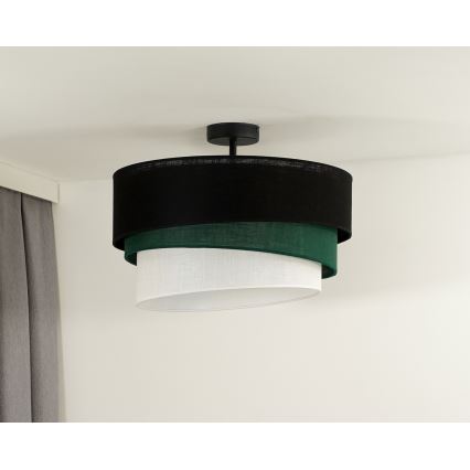 Duolla - Nadgradni luster TRIO 1xE27/15W/230V pr. 45 cm crna/zelena/bijela