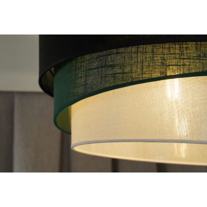 Duolla - Nadgradni luster TRIO 1xE27/15W/230V pr. 45 cm crna/zelena/bijela