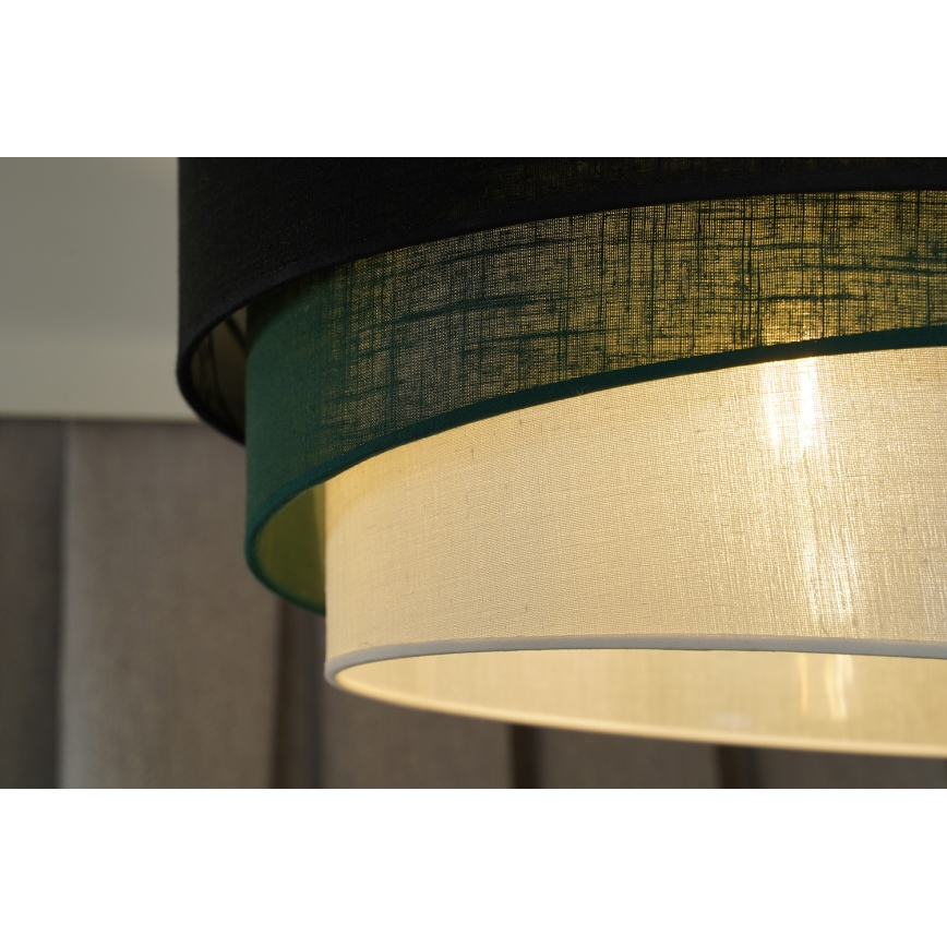 Duolla - Nadgradni luster TRIO 1xE27/15W/230V pr. 45 cm crna/zelena/bijela