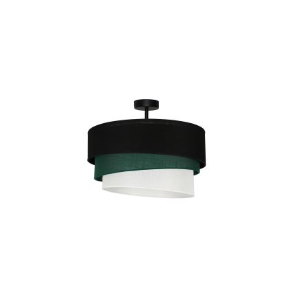 Duolla - Nadgradni luster TRIO 1xE27/15W/230V pr. 45 cm crna/zelena/bijela