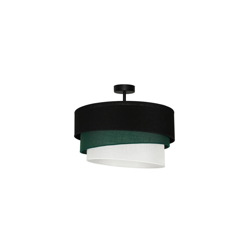 Duolla - Nadgradni luster TRIO 1xE27/15W/230V pr. 45 cm crna/zelena/bijela