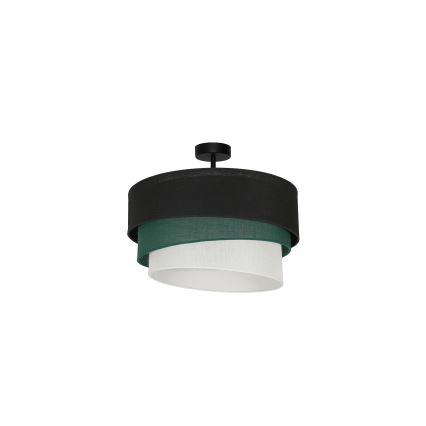 Duolla - Nadgradni luster TRIO 1xE27/15W/230V pr. 45 cm crna/zelena/bijela