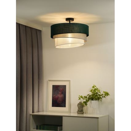 Duolla - Nadgradni luster TRIO 1xE27/15W/230V pr. 45 cm zelena/siva/bijela