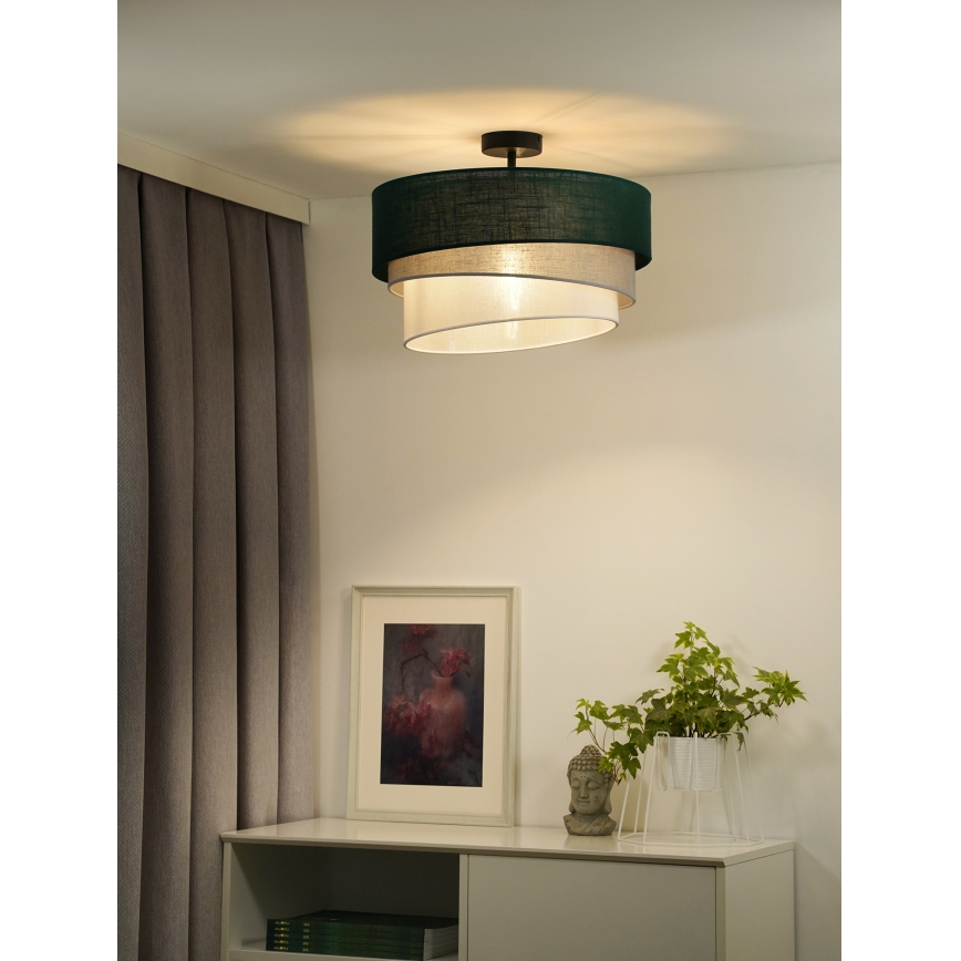 Duolla - Nadgradni luster TRIO 1xE27/15W/230V pr. 45 cm zelena/siva/bijela