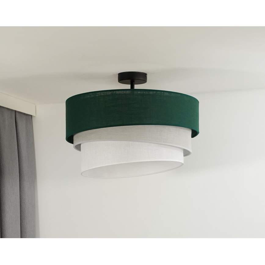 Duolla - Nadgradni luster TRIO 1xE27/15W/230V pr. 45 cm zelena/siva/bijela