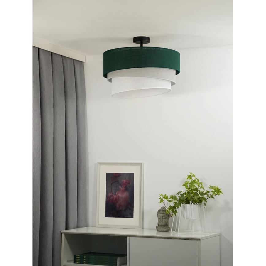 Duolla - Nadgradni luster TRIO 1xE27/15W/230V pr. 45 cm zelena/siva/bijela