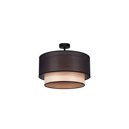 Duolla - Nadgradni luster WOOD BOHO 1xE27/15W/230V pr. 45 cm crna/bež