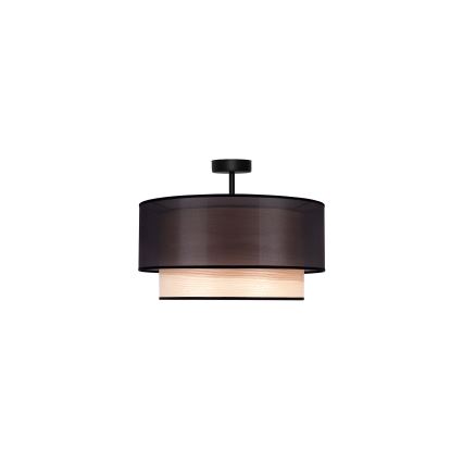 Duolla - Nadgradni luster WOOD BOHO 1xE27/15W/230V pr. 45 cm crna/bež