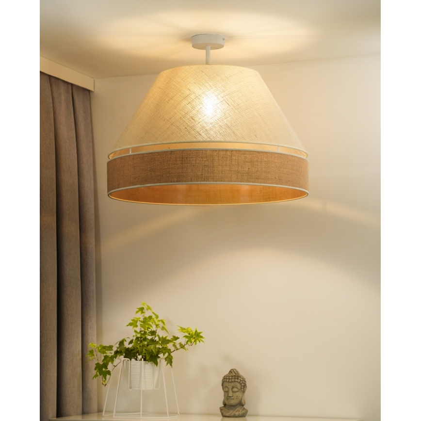 Duolla - Nadgradni luster YUTE AVIGNON 1xE27/15W/230V pr. 60 cm krem/bež