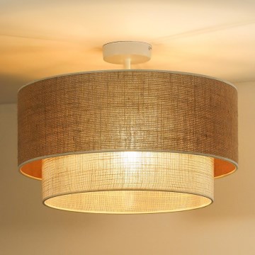 Duolla - Nadgradni luster YUTE BOHO 1xE27/15W/230V pr. 45 cm smeđa/krem