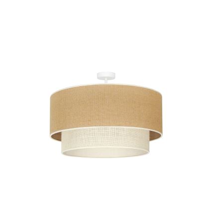 Duolla - Nadgradni luster YUTE BOHO 3xE27/15W/230V pr. 60 cm smeđa/krem