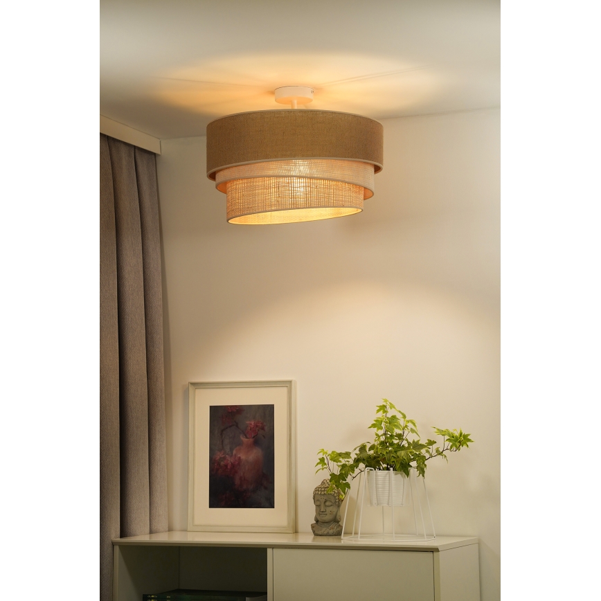 Duolla - Nadgradni luster YUTE TRIO 3xE27/15W/230V pr. 60 cm smeđa/siva/bež