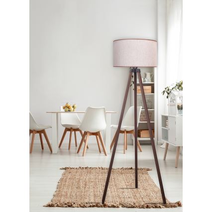 Duolla - Podna lampa 1xE27/60W/230V pr. 44 cm bež/smeđa