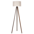 Duolla - Podna lampa 1xE27/60W/230V pr. 44 cm krem/wenge