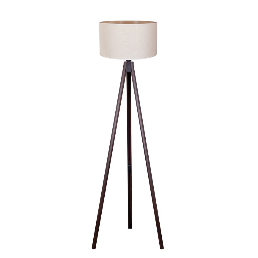 Duolla - Podna lampa 1xE27/60W/230V pr. 44 cm krem/wenge