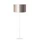 Duolla - Podna lampa CANNES 1xE27/15W/230V 45 cm srebrna/bijela
