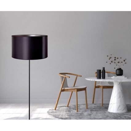 Duolla - Podna lampa CANNES 1xE27/15W/230V pr. 45 cm crna/srebrna