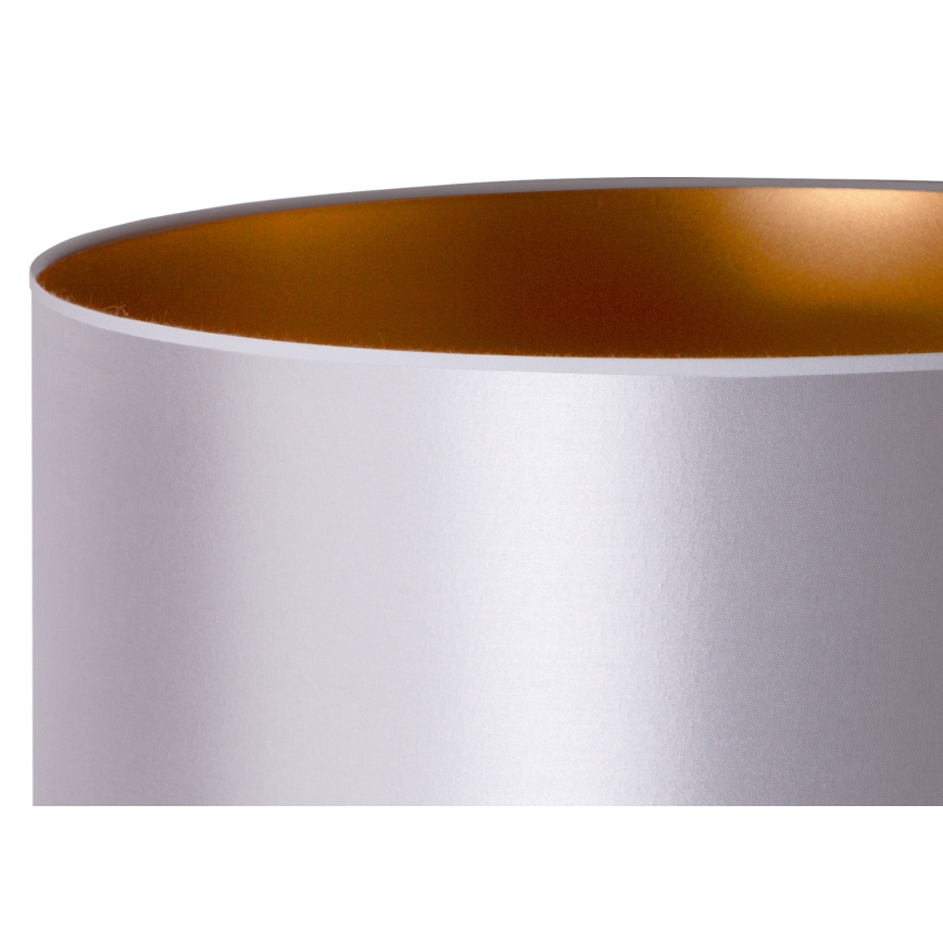 Duolla - Podna lampa CANNES 1xE27/15W/230V pr. 45 cm srebrna/bakrena/bijela