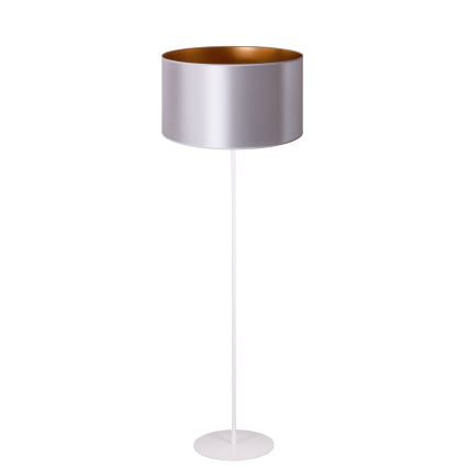 Duolla - Podna lampa CANNES 1xE27/15W/230V pr. 45 cm srebrna/bakrena/bijela