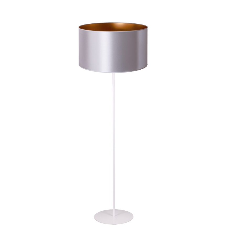 Duolla - Podna lampa CANNES 1xE27/15W/230V pr. 45 cm srebrna/bakrena/bijela