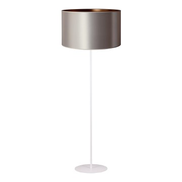 Duolla - Podna lampa CANNES 1xE27/15W/230V pr. 45 cm srebrna/bakrena/bijela