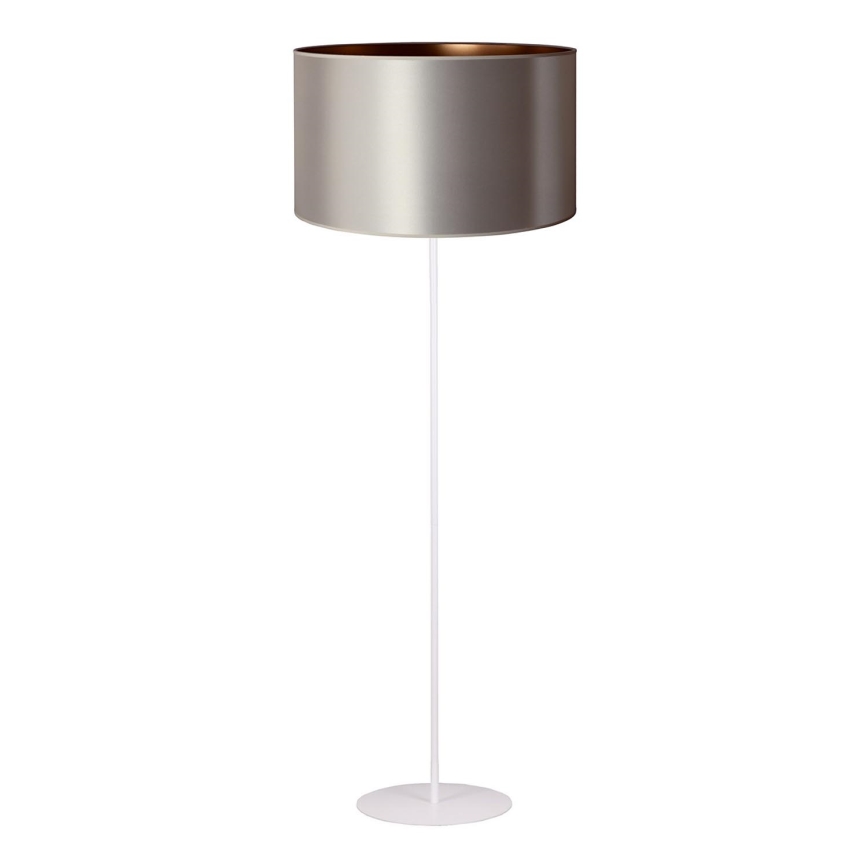 Duolla - Podna lampa CANNES 1xE27/15W/230V pr. 45 cm srebrna/bakrena/bijela
