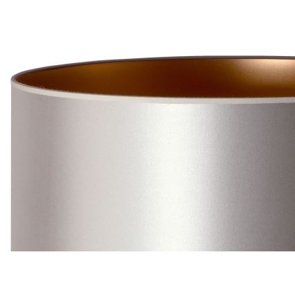Duolla - Podna lampa CANNES 1xE27/15W/230V pr. 45 cm srebrna/bakrena/bijela