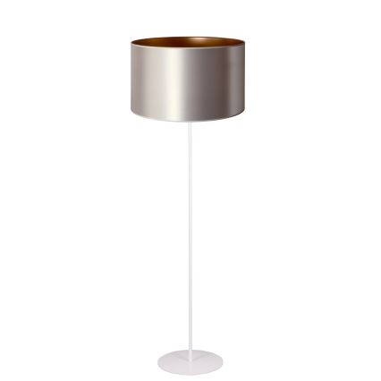 Duolla - Podna lampa CANNES 1xE27/15W/230V pr. 45 cm srebrna/bakrena/bijela