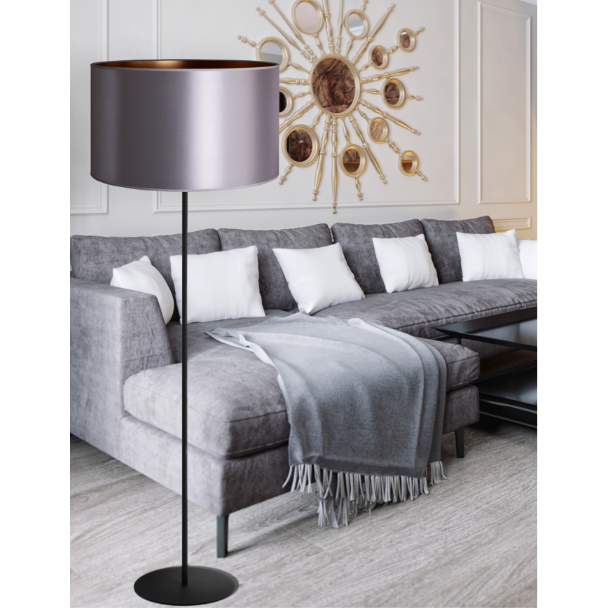 Duolla - Podna lampa CANNES 1xE27/15W/230V pr. 45 cm srebrna/bakrena/crna