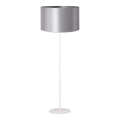 Duolla - Podna lampa CANNES 1xE27/15W/230V pr. 45 cm srebrna/bijela