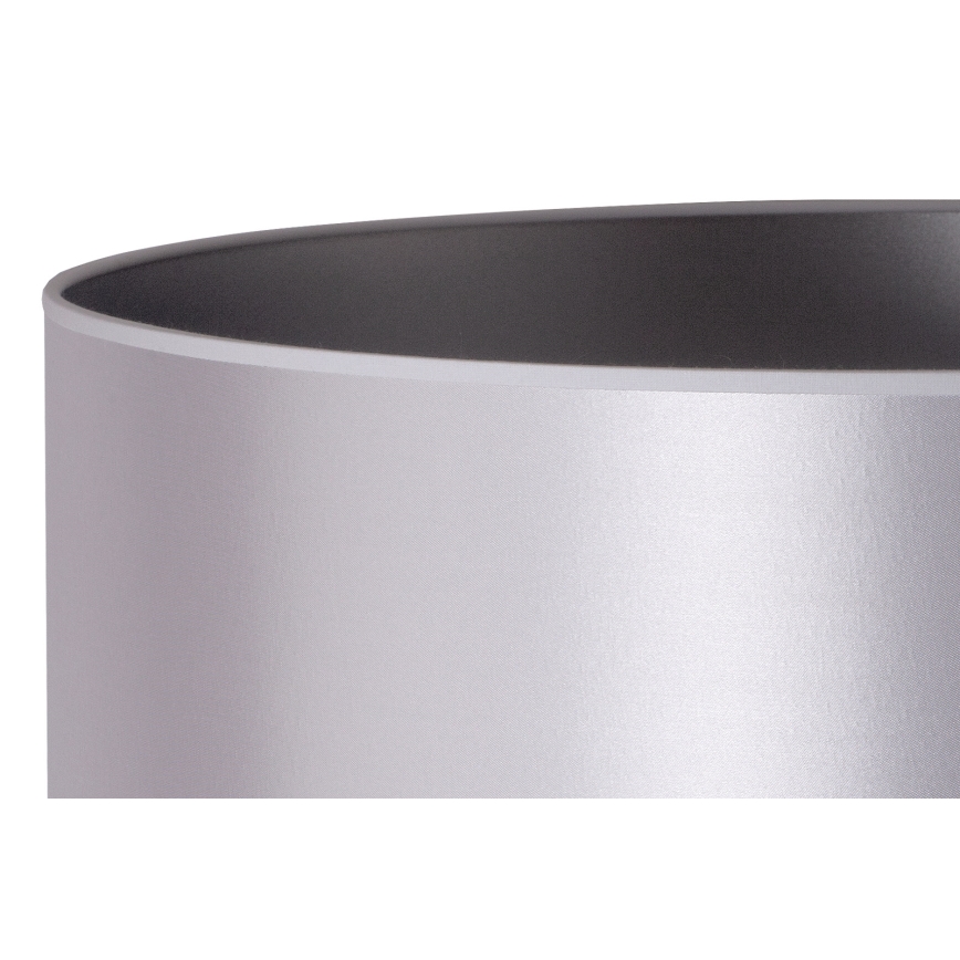Duolla - Podna lampa CANNES 1xE27/15W/230V pr. 45 cm srebrna/bijela
