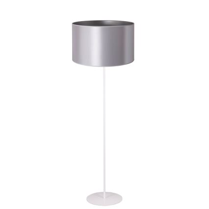 Duolla - Podna lampa CANNES 1xE27/15W/230V pr. 45 cm srebrna/bijela