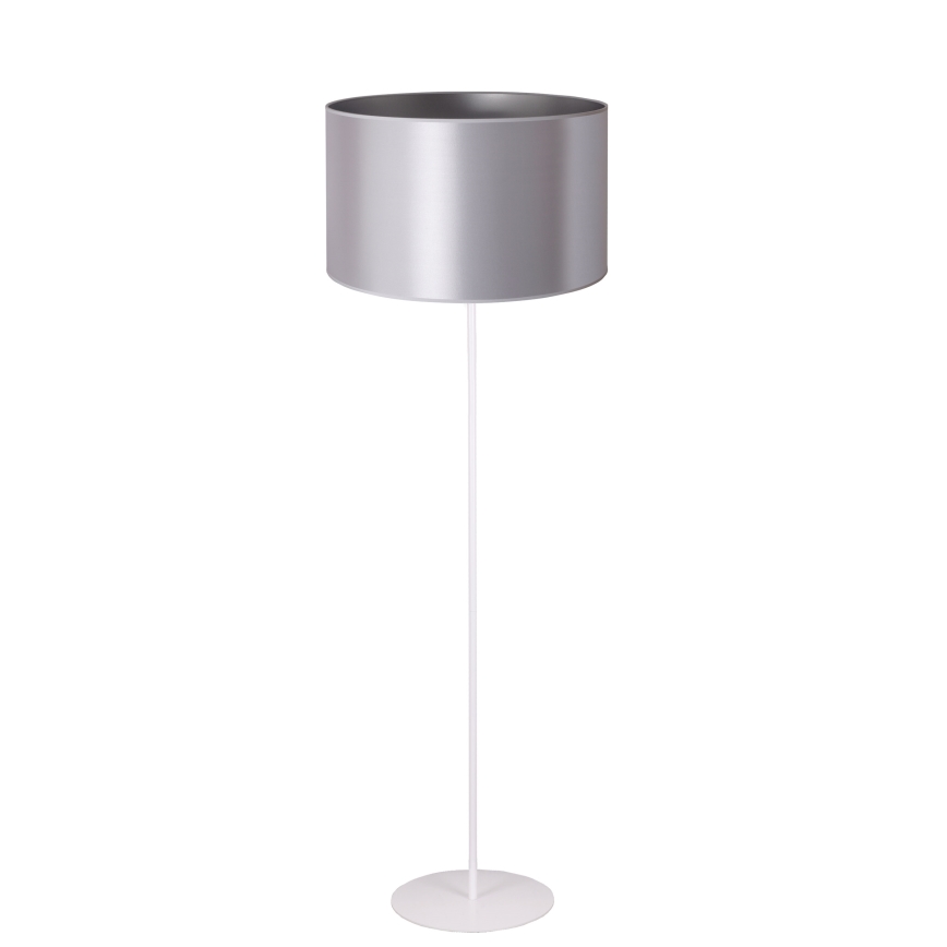 Duolla - Podna lampa CANNES 1xE27/15W/230V pr. 45 cm srebrna/bijela