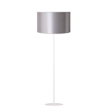 Duolla - Podna lampa CANNES 1xE27/15W/230V pr. 45 cm srebrna/bijela