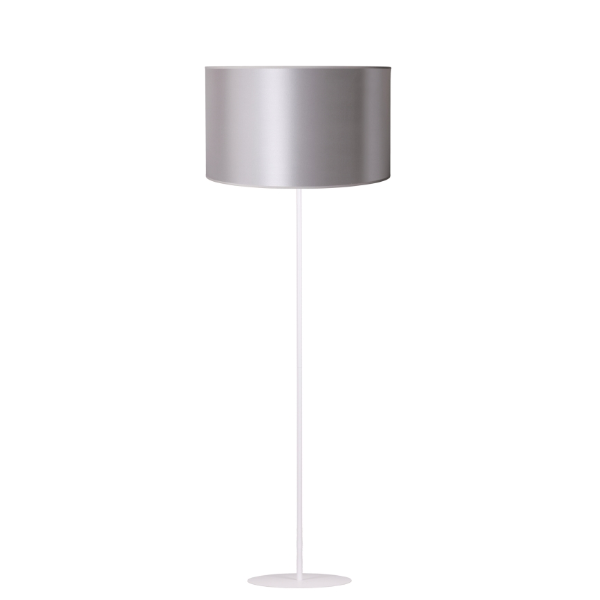 Duolla - Podna lampa CANNES 1xE27/15W/230V pr. 45 cm srebrna/bijela