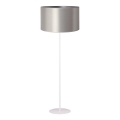 Duolla - Podna lampa CANNES 1xE27/15W/230V pr. 45 cm srebrna/bijela