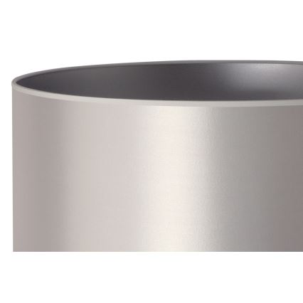 Duolla - Podna lampa CANNES 1xE27/15W/230V pr. 45 cm srebrna/bijela