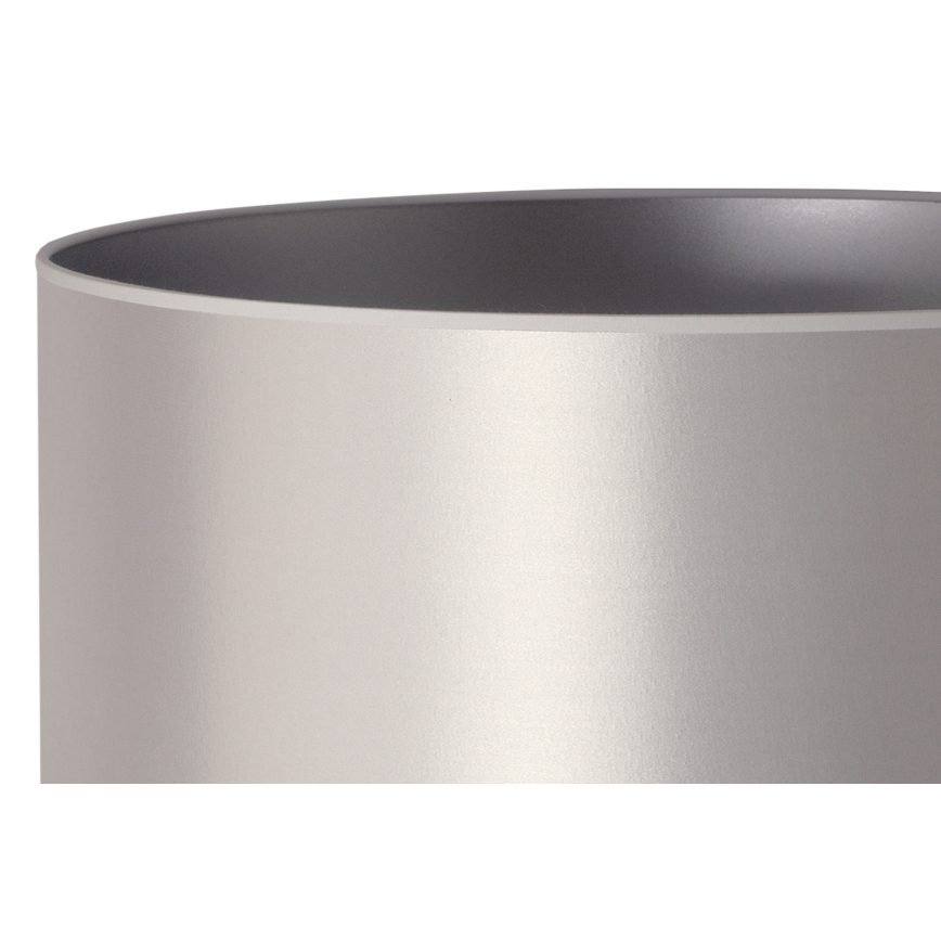 Duolla - Podna lampa CANNES 1xE27/15W/230V pr. 45 cm srebrna/bijela