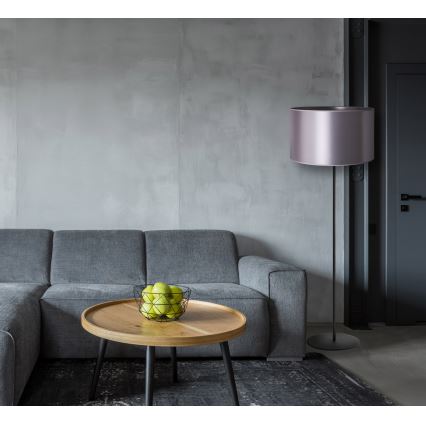 Duolla - Podna lampa CANNES 1xE27/15W/230V pr. 45 cm srebrna/crna