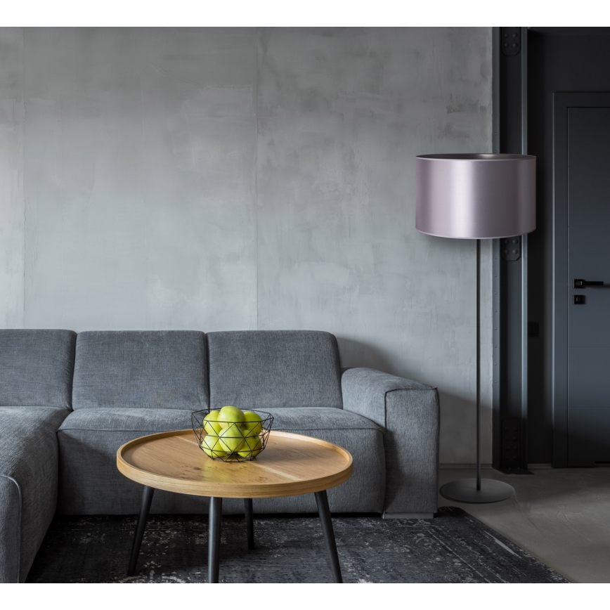 Duolla - Podna lampa CANNES 1xE27/15W/230V pr. 45 cm srebrna/crna