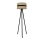 Duolla - Podna lampa DUO 1xE27/15W/230V pr. 40 cm ratan/crna